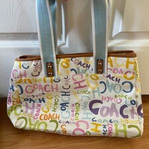 Brand New (without tags) Coach Signature Tote Purse Vintage Multicolor